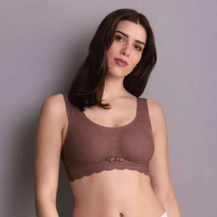 Rosa Faia Essentials női merevítő nélküli bralette előformázott melltartó top kivehető szivacsbetéttel - mályva XS  