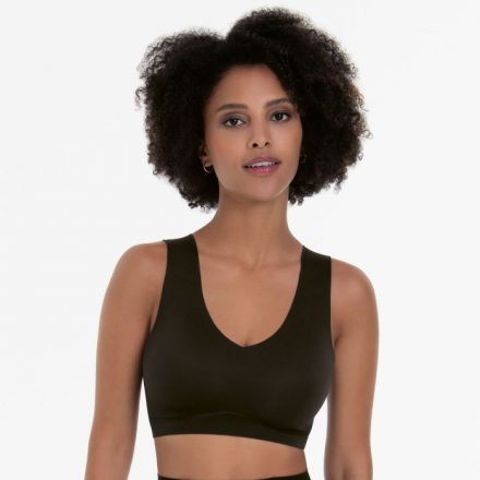 Rosa Faia Essentials női merevítő nélküli bralette előformázott melltartó top kivehető szivacsbetéttel - fekete XS  